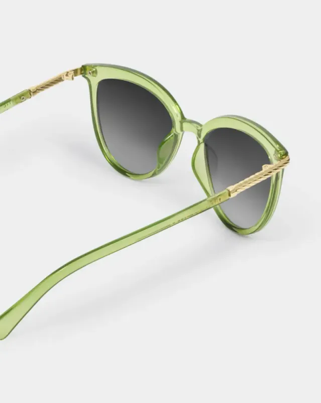 Ravello Round Sunglasses Green Transparent