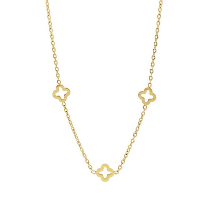 Hovedbilde Jenna - Clover Necklace Stainless Steel Gold