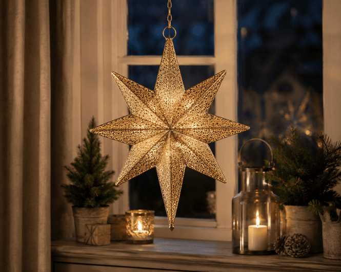 Hovedbilde Adventsstjerne Mira messing 68cm