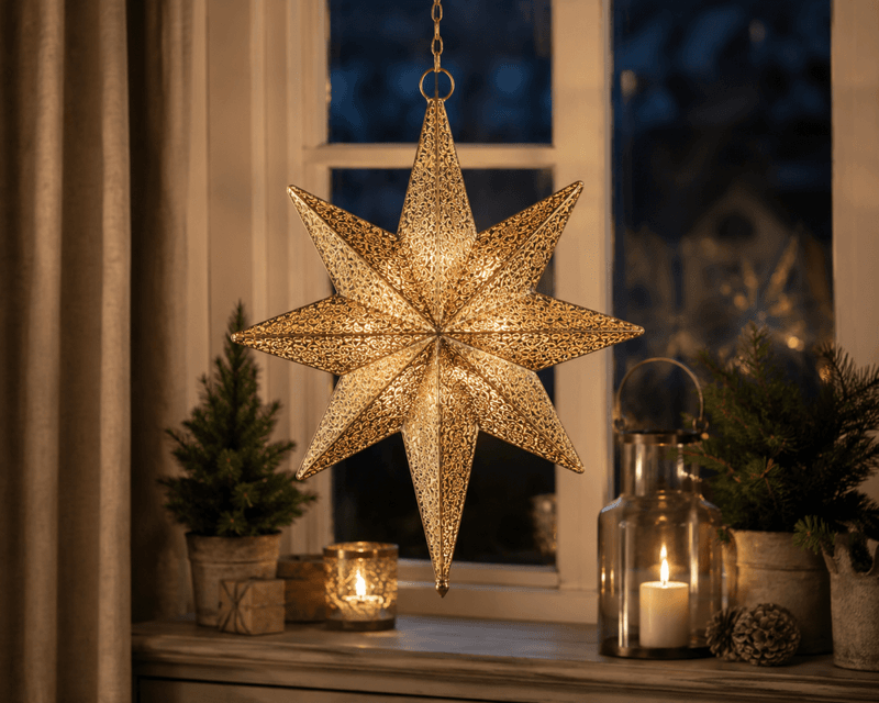 Adventsstjerne Mira messing 68cm