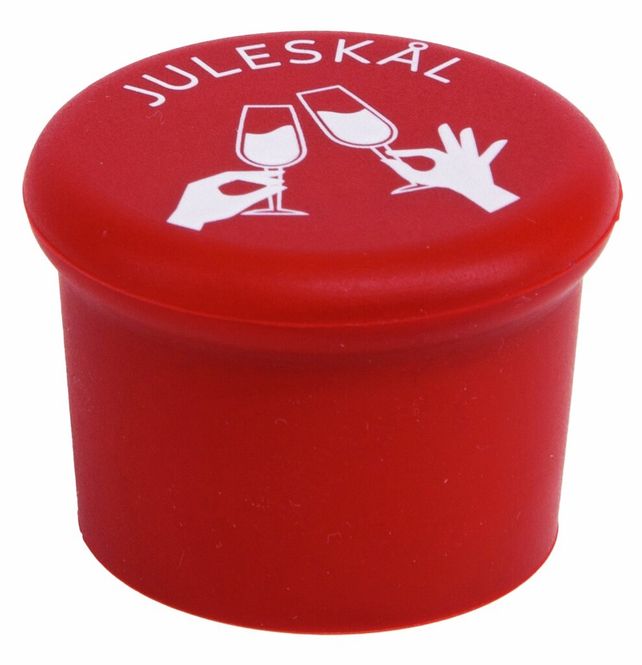 Hovedbilde Vinkork Julemotiv Julerød 6 assortert