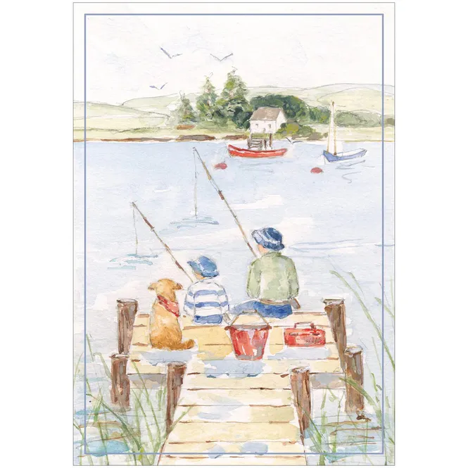 Hovedbilde Kort Father And Child Fishing Dock