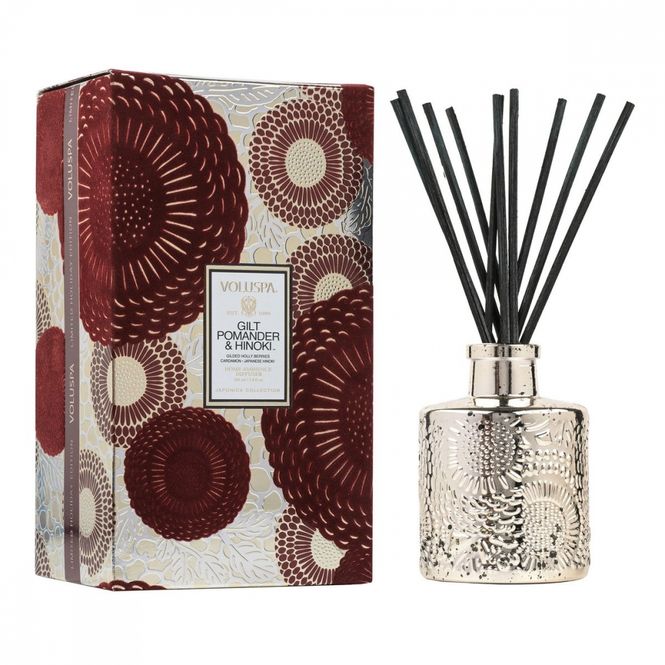 Hovedbilde Voluspa Gilt pomander & Hinoki reed diffuser ...