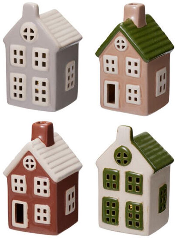 Hus LED porselen Ass.