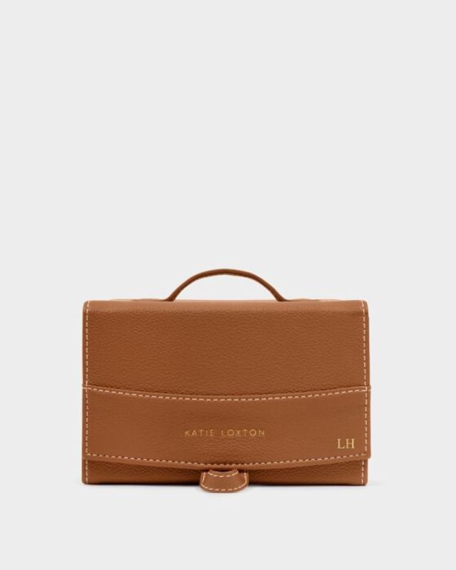 FOLD-OUT SUNGLASSES TRAVEL CASE | Cognac