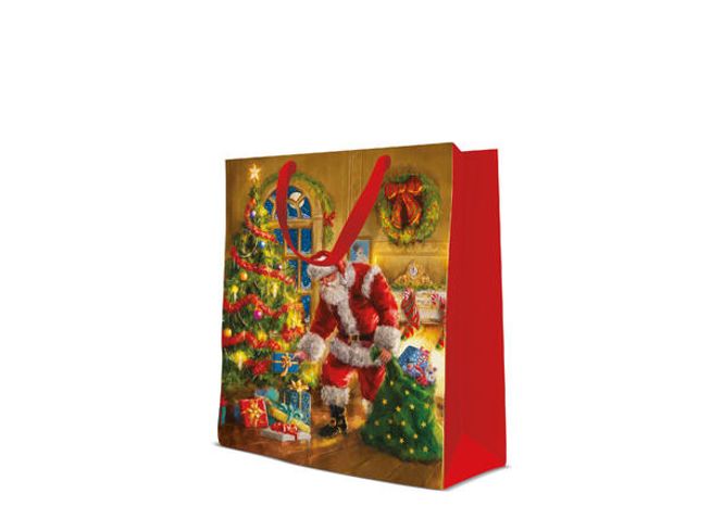 Hovedbilde Gavepose Santa is Here 33cm