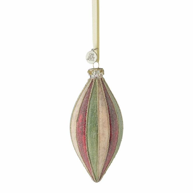 Nomillia ornament 6X13 cm. P. Rose/Green