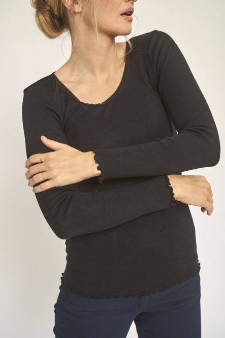 Hovedbilde Amber T-shirt LS Wool/Silk - Black