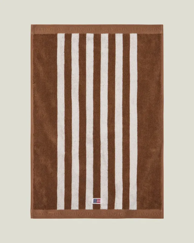 Lexington Striped Terry Towel Fudge/Snow White 30x50