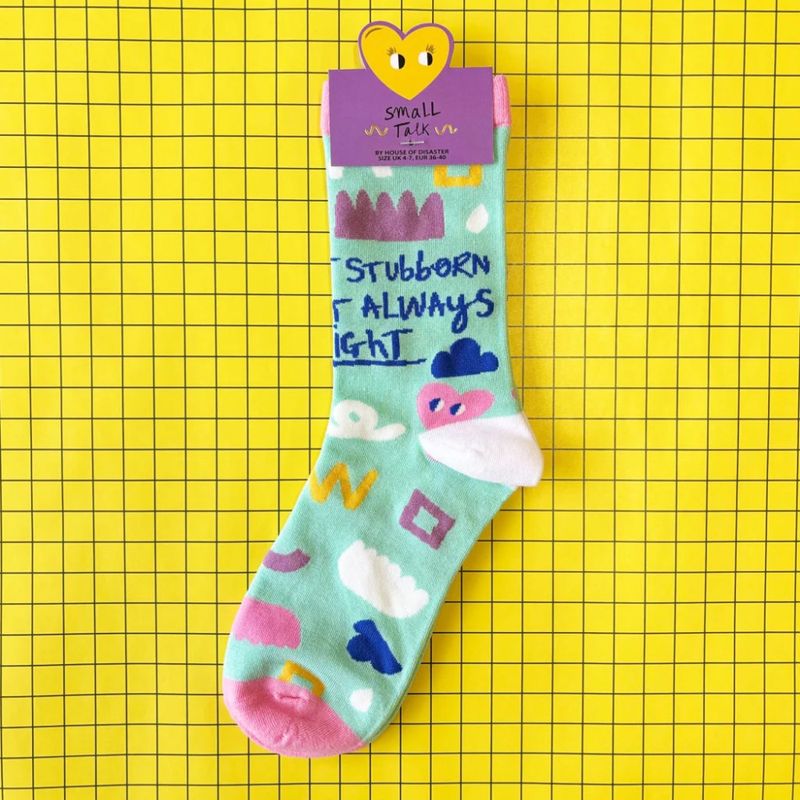 Small Talk 'Not Stubborn' Socks