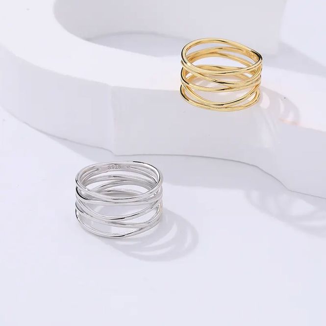 Hovedbilde Hollow Ring 925 Silver Size 8