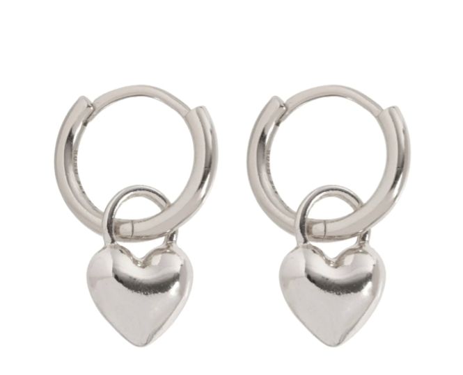 Hovedbilde Heart hoop earring silver
