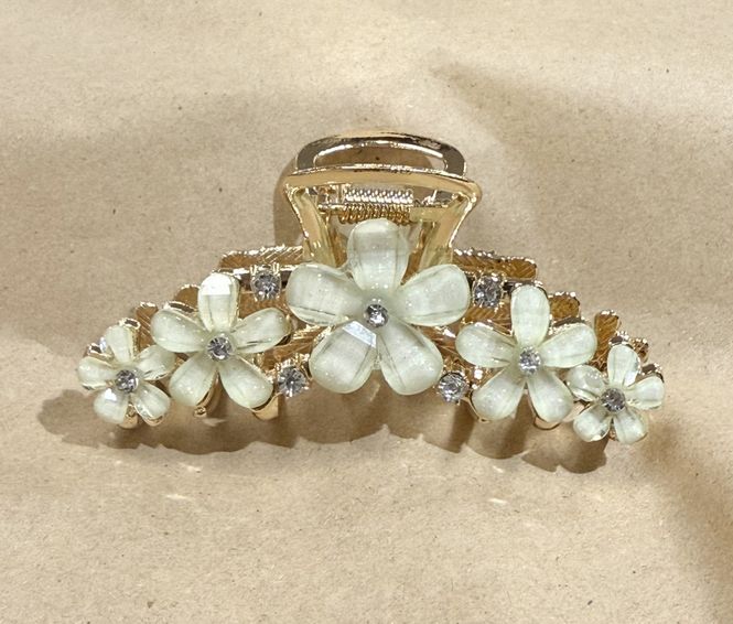 Hovedbilde Hairclip23 Flower Lightgreen