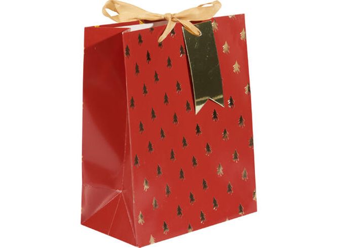 Hovedbilde Gavepose Juletre 23x18x10cm Ass.