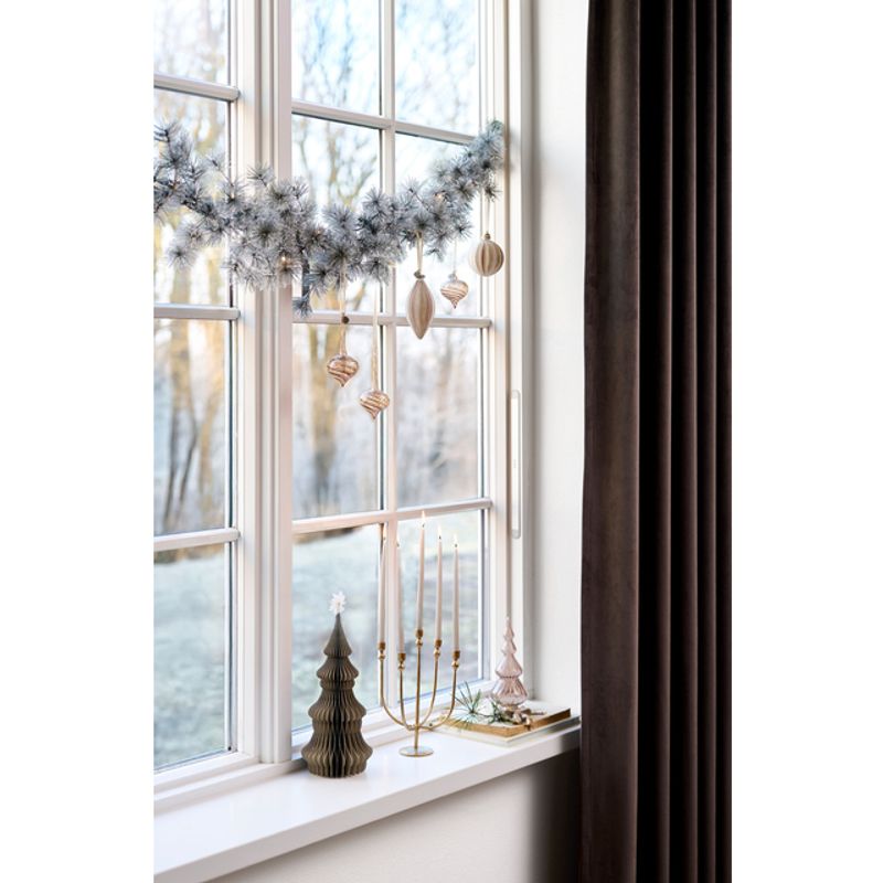 Nomillia bauble 8 cm. Off Wh./L. Brown