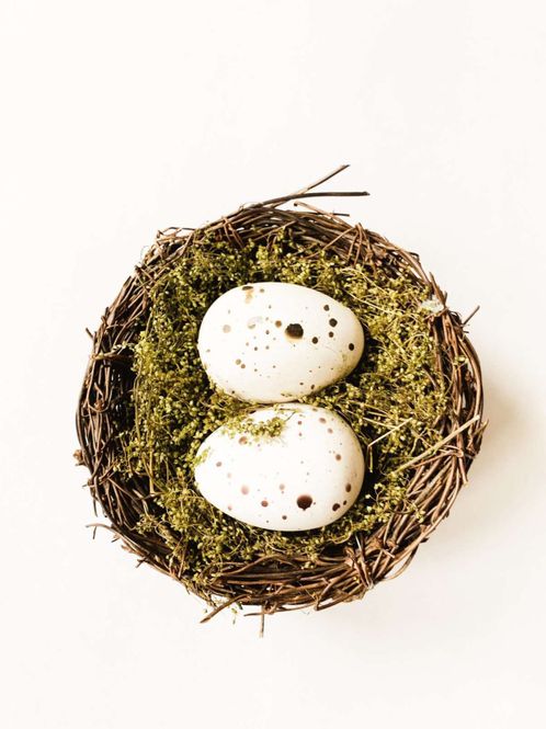 Hovedbilde Egg i rede d 12 cm natur