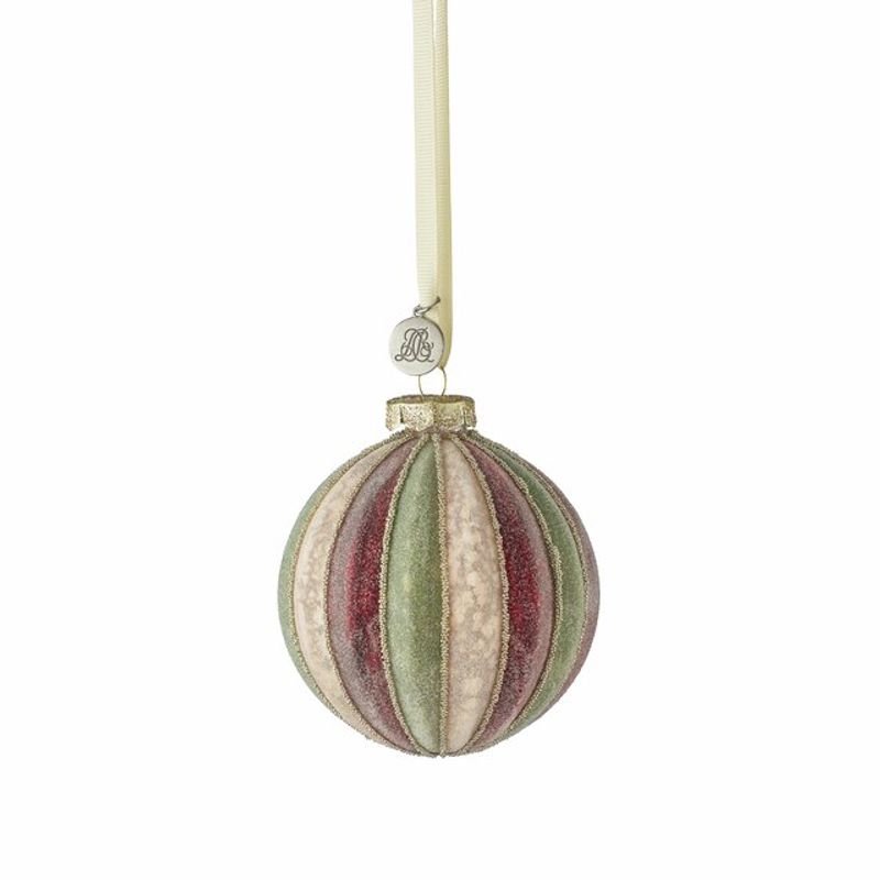 Nomillia bauble 8 cm. P. Rose/Green