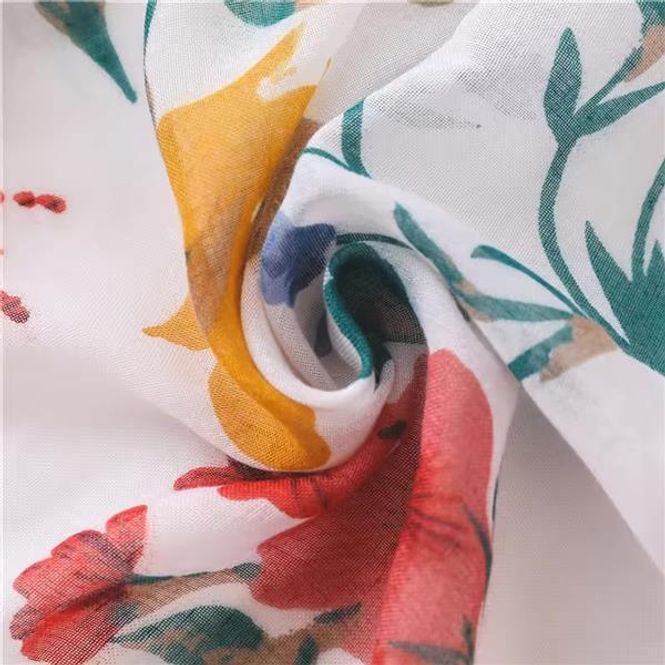 Hovedbilde Sun Flower Pompom Edge Viscose Scarf 180x90 - ...
