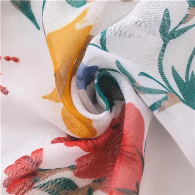 Hovedbilde Sun Flower Pompom Edge Viscose Scarf 180x90 - ...