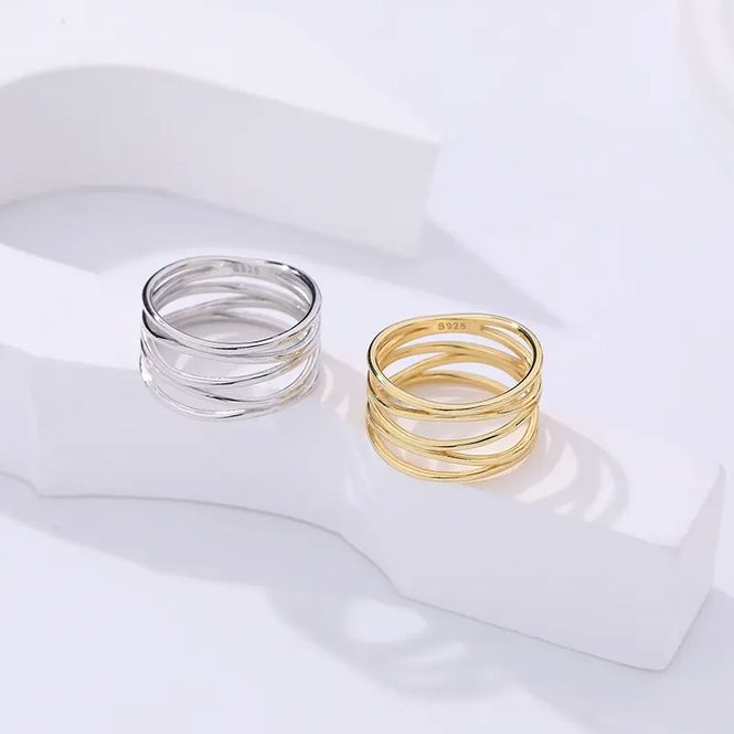 Hovedbilde Hollow Ring 925 Silver Size 8
