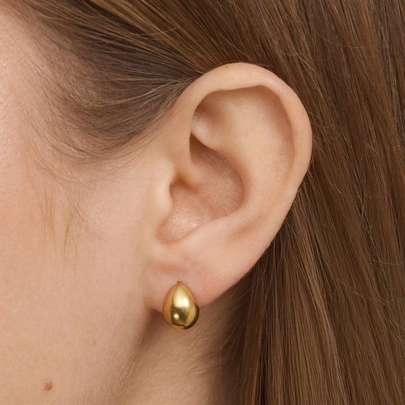 May -  Classic Drop Earrings Stainless Steel - Gold    