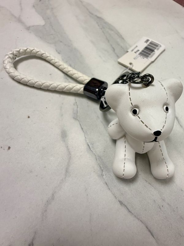 Veskepynt Bamse Hvit