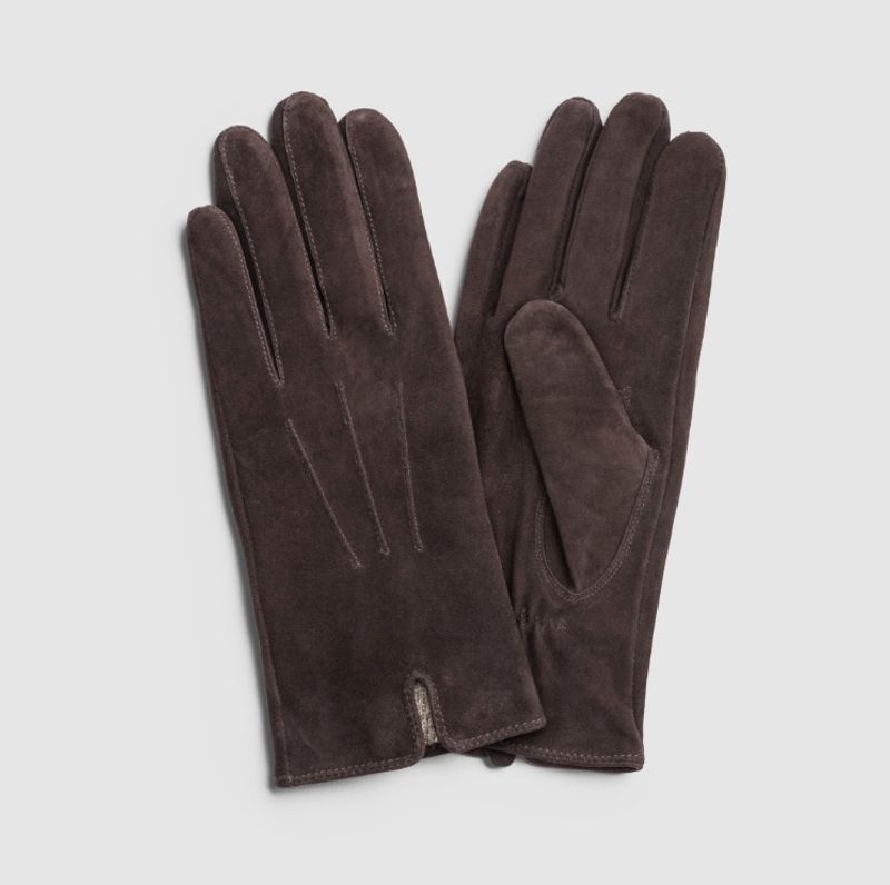 Ladies glove Vent Lambsuede, Wool blend lining