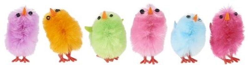 Kylling i plysj farger. 20 stk i pose