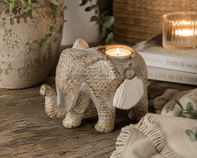 Hovedbilde Elefant telysholder 12,5x8,5x6,3cm