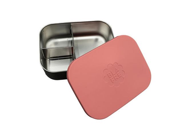 Hovedbilde Blafre stålmatboks tre rom Med silikonlokk - Rosa