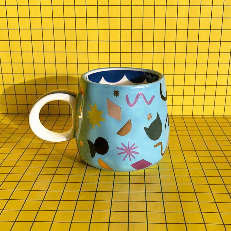 Small Talk 'I Work Hard' Cat Cup