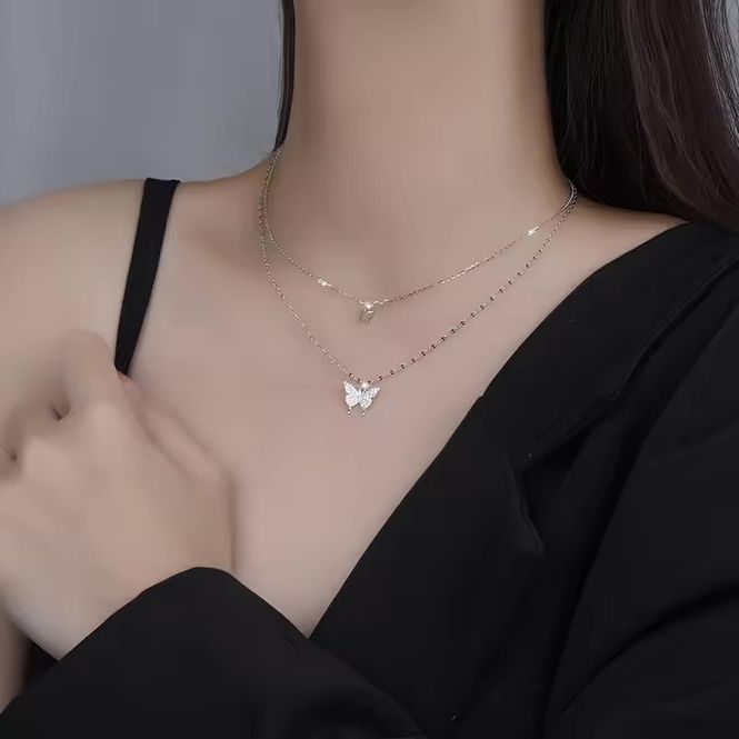 Hovedbilde Butterfly Double Necklace 925 Silver