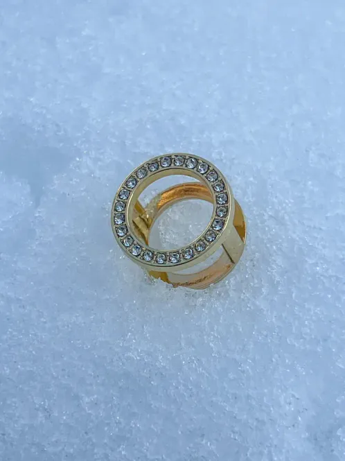 Hovedbilde Scarf ring CIRCLE g. Clear