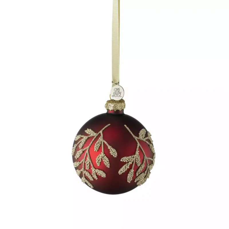 Mistline bauble 8 cm. D. Red
