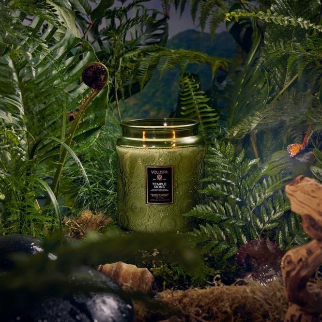 Hovedbilde Voluspa Large Jar Candle, 100 tim - Temple Moss
