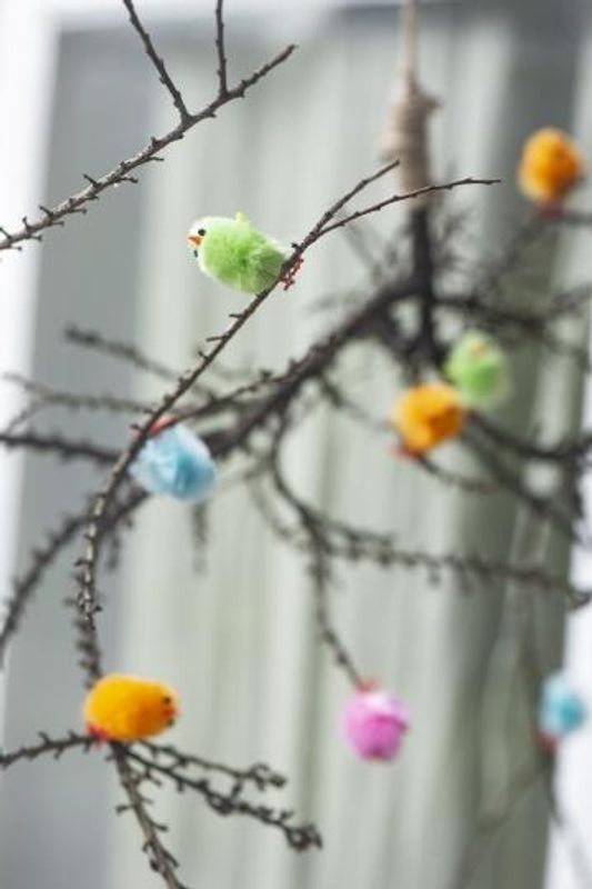 Kylling i plysj farger. 20 stk i pose