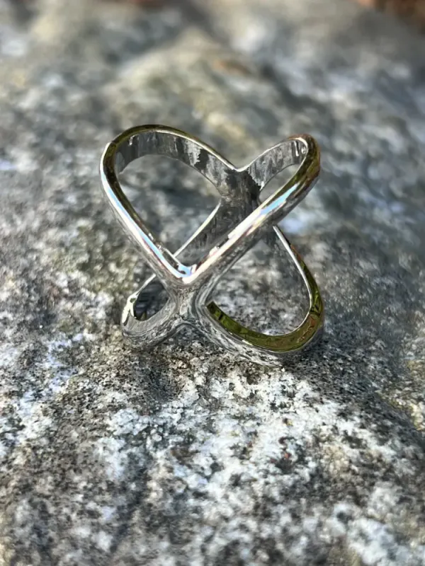 Scarf ring CROSS Silver
