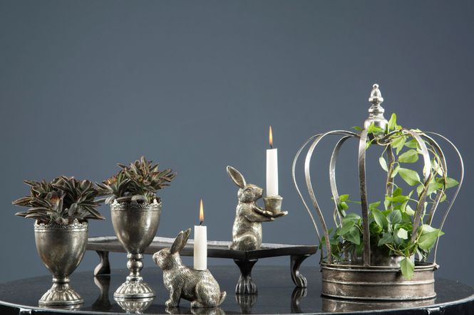 Hovedbilde Krone Dekoration Lykt Pynt Silver