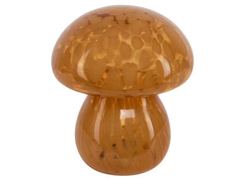 Sopp glass amber dots 5 LED 15,5cm