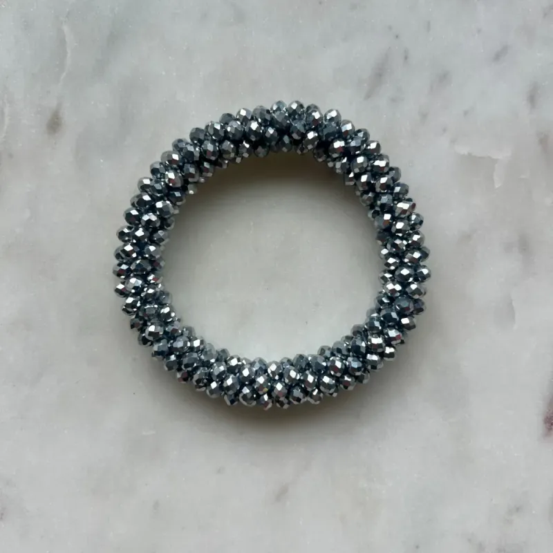 Glitter Hårstrikk/Armbånd