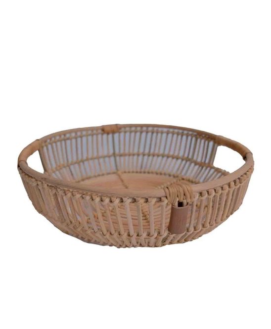 Hovedbilde Lexington Round Rattan Tray Natural M ⌀30