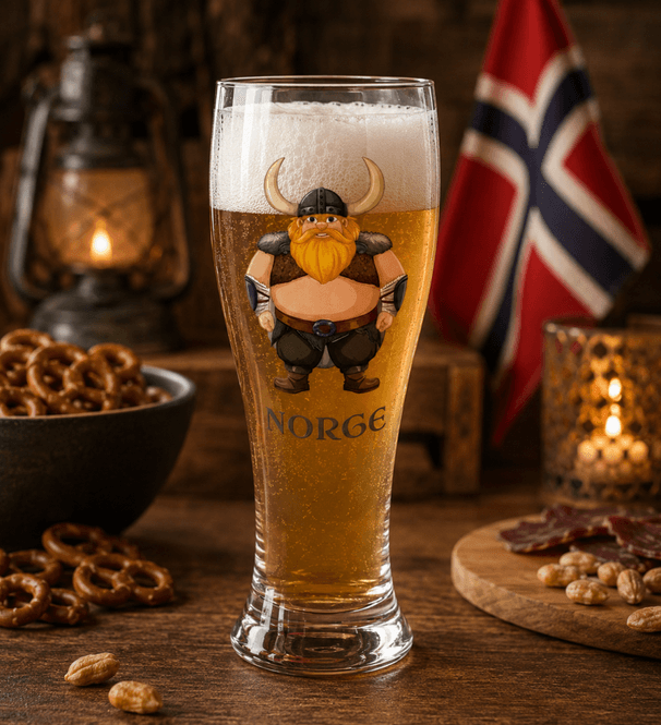 Hovedbilde Ølglass m/coaster Viking Norge 0,5l 21cm