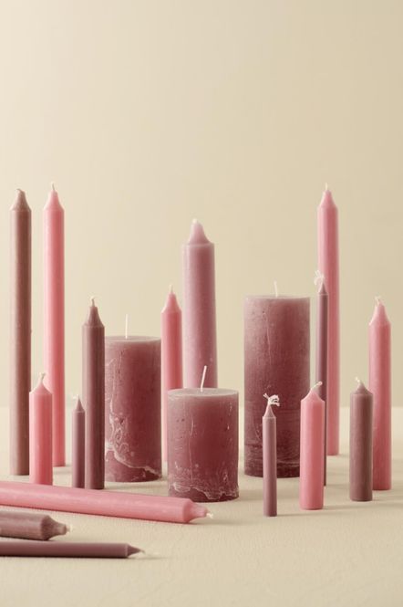 Hovedbilde Rustiklys malva Ø:6,8 H:10