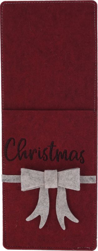 Bestikkholder pose filt Rød